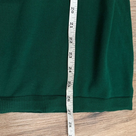 Lands End Christmas Sweater Women’s 2XL Green Cotton Festive Wreath Holiday Xmas - Picture 8 of 9